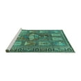 thumbnail image 2 of Ahgly Company Machine Washable Indoor Rectangle Animal Turquoise Blue Traditional Area Rugs, 4' x 6', 2 of 4