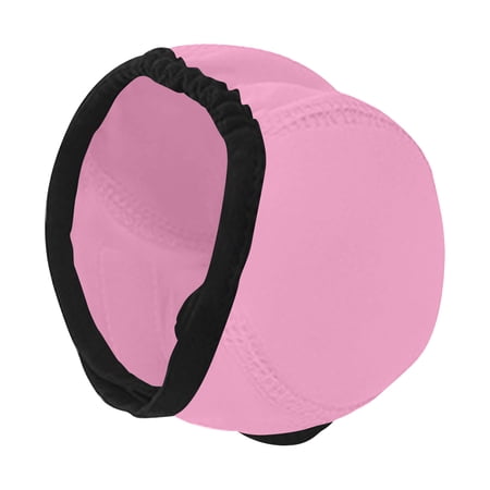 Noise Cancelling Ear Wrap Dog No Shake Ear Muffs Noise Protection Firework Thunder Vacuum Comfortable Quiet Dogs Calming Hoodie Adjustable for Grooming Bathing & Swimming(S Pink)