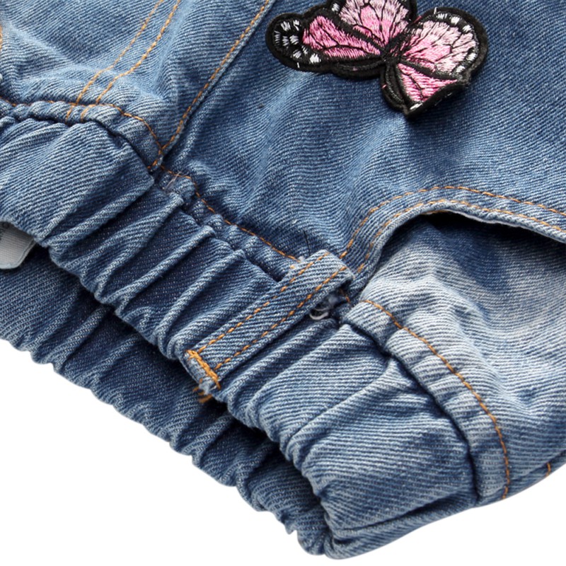 Baby Girls Butterfly Embroidery Jeans Pants Denim Trousers Kids Girl's Casual Jeans Leggings Pants - image 5 of 7