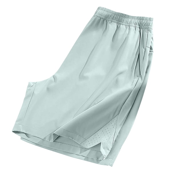 Pantalones cortos deportivos de secado rápido para mujer: holgados e informales, cintura elástica, a cuadros/lisos, tallas S-XXXXXXXXL