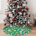 thumbnail image 5 of Sikiie Flying Bees 30-48 inches {designName} Print Christmas Tree Skirt Snowman Xmas Tree Skirt with Edge Christmas Decorations for Holiday Party30", 5 of 7