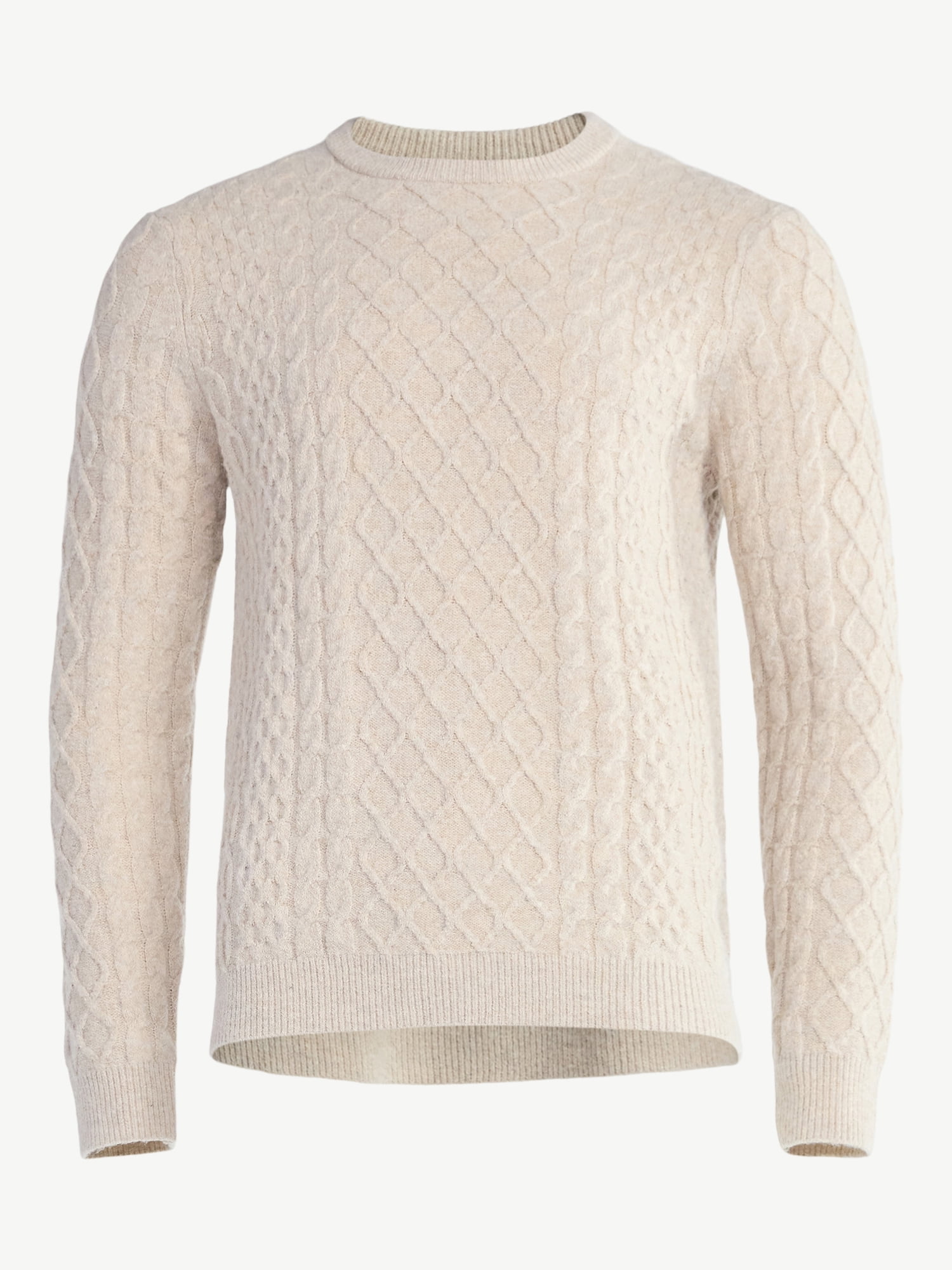 Free Assembly Mixed Cable Knit Pullover Sweater, Sizes XS-3XL