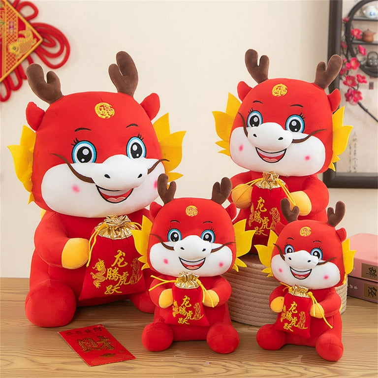 2024 Zodiac Dragon Cute Mascot Plush Toy Stuffed Animal Doll Year