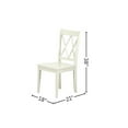 thumbnail image 4 of FurniFact Linen White Dining Chair, Wooden Seat, Double X-Back, Set of 2, Solid Wood, 4 of 5