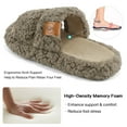 thumbnail image 4 of Ecetana House Slippers for Women Open Toe Fuzzy Slippers Slides Memory Foam Indoor House Shoes, 4 of 6