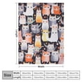 thumbnail image 4 of ARISTURING  Flannel Novelty Cartoon Cute A Lot of Cats Blanket,Cozy Decorative Throw Blanket for Couch Bed Sofa Camping,Men Lightweight Warm Plush Air Condition Blankets, 4 of 6