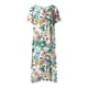thumbnail image 3 of Puntoco Vestido De Manga Corta Con Cuello En V, Casual De Verano Para Mujer Con Botones Estampados, Bolsillos Y Dobladillo Grande Verde Menta M, 3 of 4