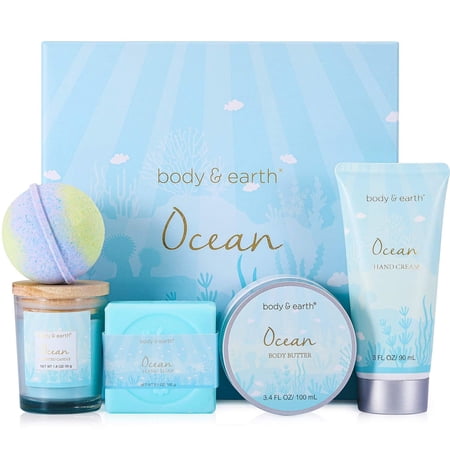 Bath and Body Sets for Women Gifts - Ocean Spa Baskets Beauty Birthday Mothers Day Gifts Sets for Mom Her