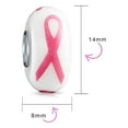 thumbnail image 3 of Bling Jewelry Womens Strength & Hope Pink Ribbon Glass Charm Bead for Breast Cancer Survivor Bracelet, 3 of 4