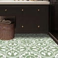 thumbnail image 4 of DEWOO 10PCS 12" x 12" Peel and Stick Floor Tiles, Vintage Floral Removable Self Adhesive Vinyl Flooring Stickers, Renter Friendly DIY Tile for Kitchen Entryway Bathroom Living Room, 4 of 10