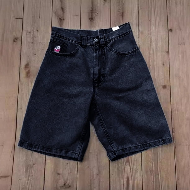 WILLBEST Pantalones Mujer Pantalones Cortos Vaqueros Holgados para Hombre, Estilo Informal, Holgados, Con Entrepierna de 5 Pulgadas, Estilo Urbano, Cómodos, Elásticos, de Verano Chica