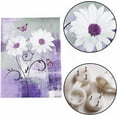 thumbnail image 5 of White Floral Wall Art Purple Butterfly with Flower Framed Canvas Wall Art for Living Room Gray Vintage Farmhouse Prints Pictures for Bathroom Bedroom Dorm Wall Decor,12x16 inches, 5 of 6