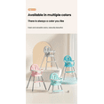 thumbnail image 4 of Portable Baby Dining Chair Convertible Baby High Chair Booster with Double-Layer Tray Lightweight for Infants to Toddlers,Grey, 4 of 13