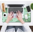 thumbnail image 3 of Kawaii Frogs Desk Mat Green Mouse Pad Cute Mousepad XXL Large Extended Gaming Pond Anime Frog Desk Pad 31.5x15.75 in, Japan/Korean Aesthetic Keyboard Mouse Mat for Girl Women Office Accessories, 3 of 7
