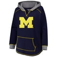 thumbnail image 2 of Women's Fanatics Navy Michigan Wolverines Plus Size Boom Pullover Hoodie, 2 of 3