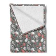 thumbnail image 2 of Garden Art Soft Flannel Fleece Blanket, Pattern Design with Hand Drawn Style Flowers and Floral Elements Romantic Rustic, Cozy Plush for Indoor and Outdoor Use, 70" x 90", Multicolor, by Ambesonne, 2 of 5