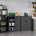 thumbnail image 6 of MIIIKO Metal Storage Cabinet with Locking Doors, Black Garage Lockable Steel Cabinets with 2 Doors and 2 Shelves for Home, Garage, Pantry Workshop Warehouse, 6 of 6