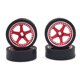 thumbnail image 1 of Tholdsy 4 piezas modelo de Control remoto coche goma Metal rueda llanta modificación simulada vehículo reemplazo ruedas montaje Kits de construcción modelo Rojo Tholdsy FN010897-01, 1 of 6