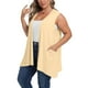 thumbnail image 5 of Camisas para adolescentes,Cárdigan sin mangas de talla grande, blusa de color liso con bolsillo, poliéster, ropa informal para mujer, sopatenor, 5 of 9