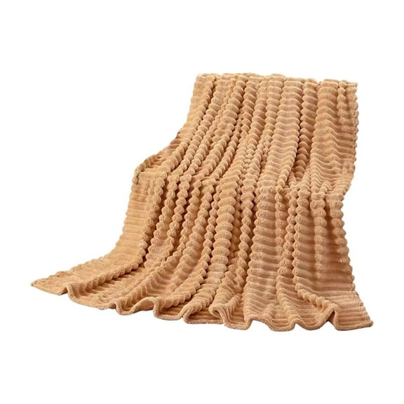 Staron Coral Velvet Blanket with Elegant Pattern, Extra Large Fleece Throw for Nap and Lounge, Soft Flannel Blanket