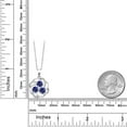 thumbnail image 3 of Gem Stone King 2.12 Ct Round Blue Created Sapphire 925 Sterling Silver Pendant, 3 of 5