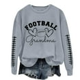 thumbnail image 2 of IMENGL T-Shirt à Col Rond à Manches Longues avec Lettrage « Grand-Maman » de Football, Gris 2TG, Taille M-3TG, 2 of 4