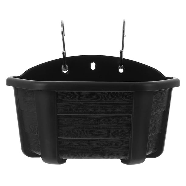 WORGEOUS Maceta de plástico semicircular, útil soporte para flores, macetero colgante, 1 Juego