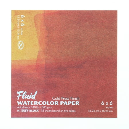 UPC: 0696844800663 | Global Art Fluid Watercolor Paper Block  Cold-Press  6  x 6  15 Sheets/Pad