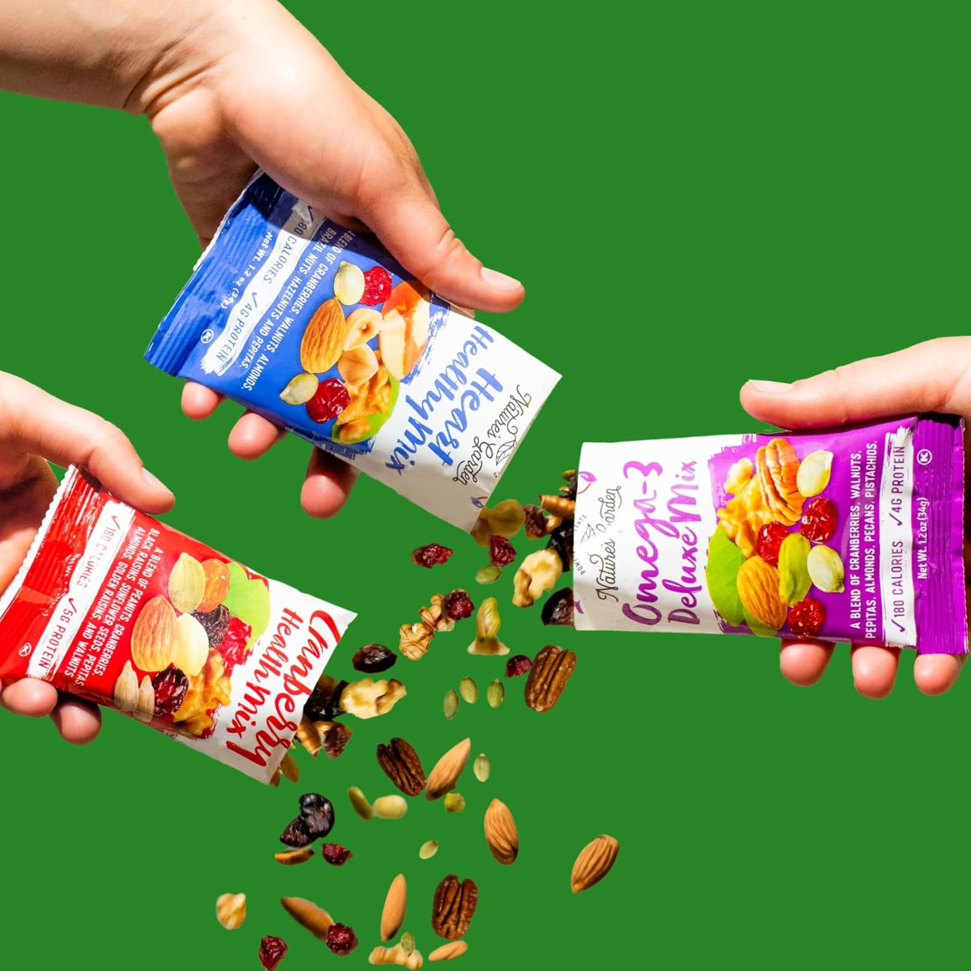 Gift Basket Trail Mix Snacks Variety Pack for Adults, 30 Pack of Healthy Snacks for Adults | Individually Wrapped Bulk Nuts Snack Packs, Individual Heart Healthy Office Nut Mix Box | Assorted Peanuts