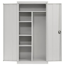 Elite Series Adjustable-Shelf Steel Combination Cabinet, 36"W x 24"D x 72"H, Dove Gray