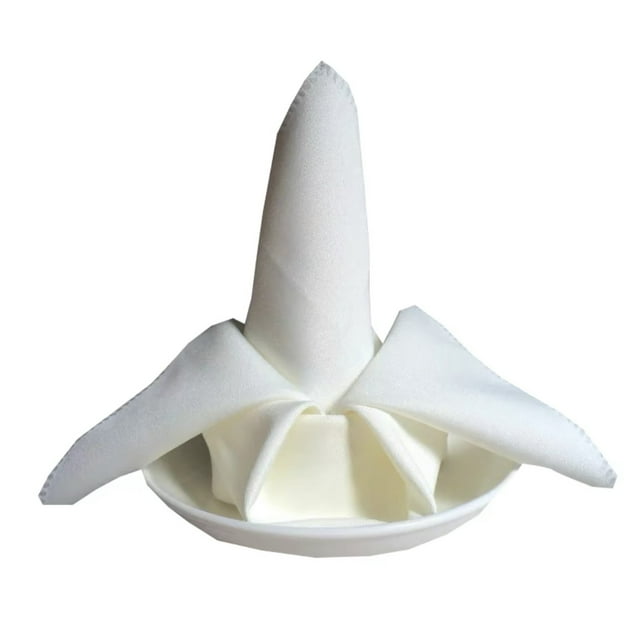 Serviettes en Tissu Lavables, Serviettes en Tissu Blanches, Serviettes de Table en Coton Doux 18.9x18.9 Pouces en Tissu, Serviettes de Table Rustiques, 6 Pcs Serviettes de Table Réutilisables avec Bords Ourlés