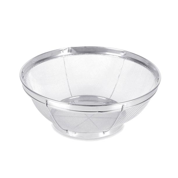 Colador de arroz de acero inoxidable, colador de malla fina, colador metálico grande para arroz y yogur