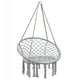 thumbnail image 2 of Silla de Hamaca Colgante de Cuerda de Algodón Costway con Borlas para Patio Sala de Estar Balcón Gris 80 x 60 x 125 cm Hasta 150 kg, 2 of 10