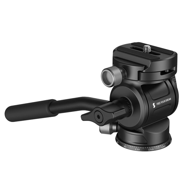 SmallRig CH3 Cabezal de video, cabezal de inclinación para trípode con placa de liberación rápida para Arca Swiss, soporte giratorio de 360° e incli