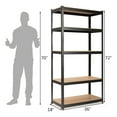 thumbnail image 2 of Costway Heavy Duty Steel 72'' 5 Level Garage Shelf Metal Storage Réglable Shelters Unit, 2 of 9