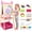 Pink, variant on SaveJoy Kids Wooden Art Easel, 3-in-1 Double-Sided Height Adjustable Standing Drawing Board with Painting Accessories for Boys and Girls, Red