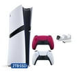 thumbnail image 1 of PlayStation 5 Pro 2TB SSD Digital Console with Two Controllers, White and Cosmic Red DualSense and Mytrix Dual Controller Charger - Flagship PS5 Pro Console, 1 of 9