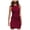 Red, variant on Women's Mini Dress Sleeveless Crew Neck Dress with Twist Front Ruched Bodycon Dress Slimming Casual Summer Dress for Office Daily Wear Navy XL