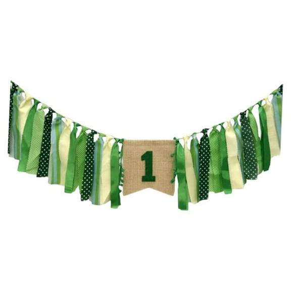 Viveous 1 Set of Dining Chair Banner Vintage Decorative Banner Baby Party Ornament Photograph Props Bunting Banner for Baby Kids Mint Green