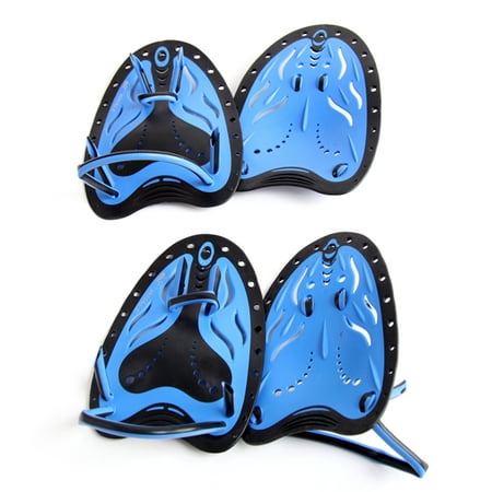 1 Pair Swimming Paddles Hand Professional Beginner Training Paddle Aquatic Gloves with Adjustable Strap Diving Hand Wedded Fitness Equipment for Adult and