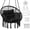 Black, variant on LOGYAT Macrame Hanging Chair, Oversized Padded Cushion, Indoor Outdoor Swing Seat for Porch, Balcony and Bedroom, Hammock Chair for Adults, Black