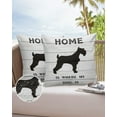 thumbnail image 6 of Pack of 2 Outdoor Pillow Covers, Schnauzer Animal on the Board Waterproof Square Throw Pillowcase Cushion Decorative Pillow Covers for Couch Patio Tent, 18x18 in, 6 of 6
