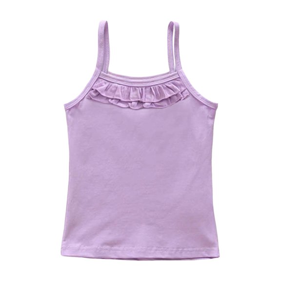 Karoyedx Cute Tops for Girls Toddler Baby Boy's Sleeveless Tank Tops Kids Girls Summer Basic Cami Shirts Cotton Athletic Undershirts T-Shirts Vest Purple Size,12-18 Months