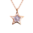 thumbnail image 1 of Collar de Mujer Dije de Estrella LuckyLy, Acero Inoxidable con Zirconia Cúbica, Modelo Cira rosa UNITALLA, 1 of 5