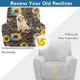 thumbnail image 4 of FOR U DESIGNS Butterfly Sunflower Tiger Print Recliner Chair Covers with Armrest, Breathable Reclining Slipcovers Comfortable Recliner Couch Covers with Storage Pocket, 4 of 8