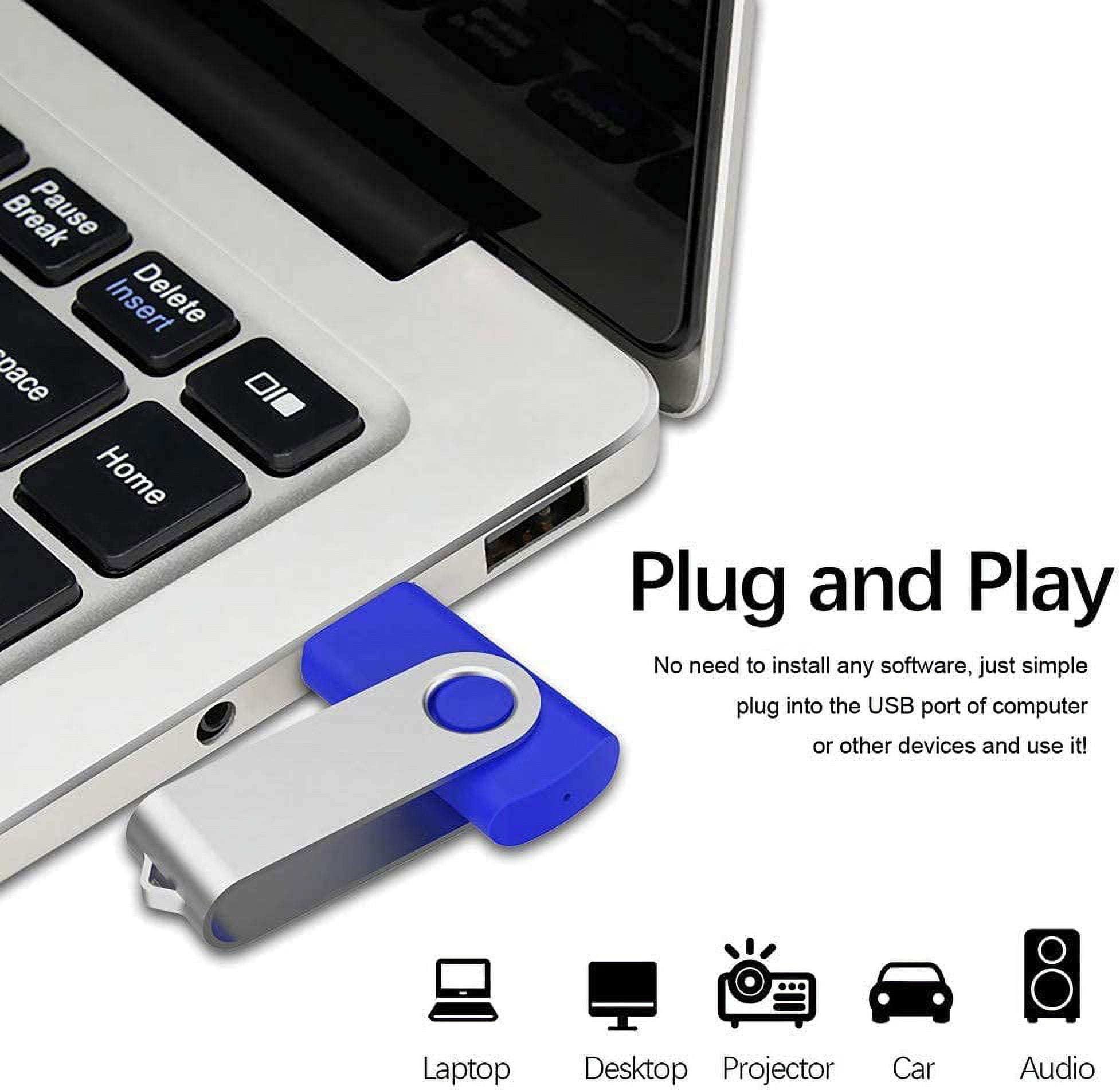 4GB Bulk Flash Drive 100 Pack USB 2.0 Flash Drives Bulk Thumb Drives Bulk USB Drives Pack Storage (100pack *4GB Black)