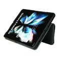 thumbnail image 5 of Zipper Wallet Case for Samsung Galaxy Z Fold4 Large Capacity Card Slots Holder Magnetic Clasp Cover, Luxury PU Leather Anti-Shock Flip Folio Case with Kickstand Wrist Strap Handbag Case, Green, 5 of 6