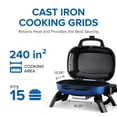 thumbnail image 3 of Napoleon TravelQ 240 Compact Portable Propane Gas Grill, Blue, Tailgating, Camping, and Small Outdoor Spaces, 3 of 8