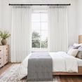 thumbnail image 3 of Jainmy Pinch Pleated Linen Curtains, Boho Light Filtering Living Room Bedroom Curtain,Window Treatments with Hook,Natural, 40x96 inch, 2 Panels, 3 of 11