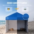 thumbnail image 4 of CROWN SHADES 10X10 Comercial Instant Canopy Pop Up Tent with Center Lock 4 Sidewalls Sto'N Go Bag Blue, 4 of 10